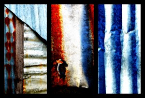 Corrugated Iron Triptych 4